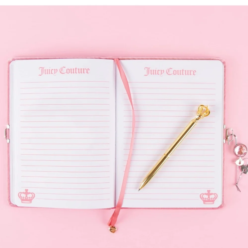 Juicy Couture Pink and Gold Party Invitations with Crown Design